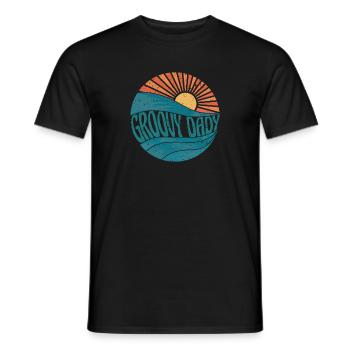 Vintage Retro Groovy Dady - Männer T-Shirt - Schwarz - Vorne - AI Model Male 178 light (178cm)