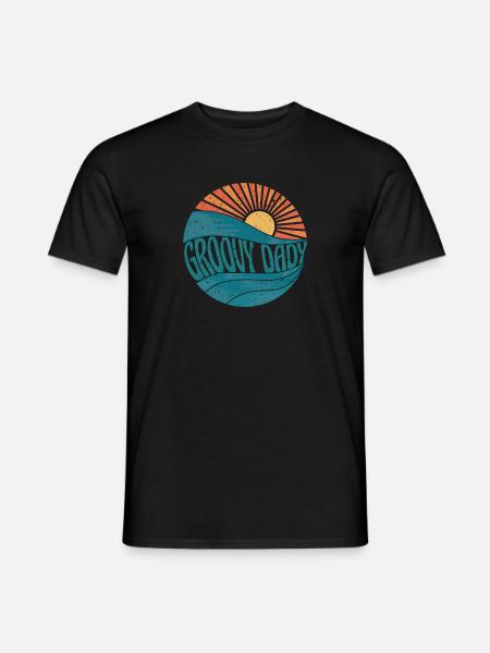 Vintage Retro Groovy Dady - Men's T-Shirt - black