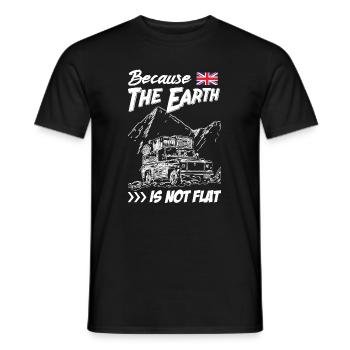 Landy parce que la Terre n’est pas plate - T-shirt homme - noir - Devant - AI Model Male 178 light (178cm)