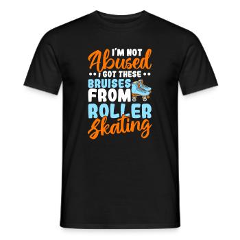 design de patins à roulettes - T-shirt homme - noir - Devant - AI Model Male 178 light (178cm)