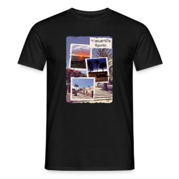 Tenerife Landscapes at Sunset - Men's T-Shirt - black - Front - AI Model Male 178 light (178cm)