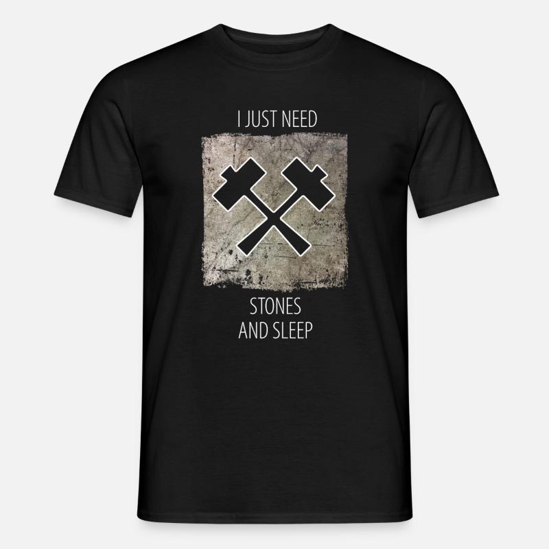 Steinmetz Steinbildhauer Spruch - Männer T-Shirt - Schwarz