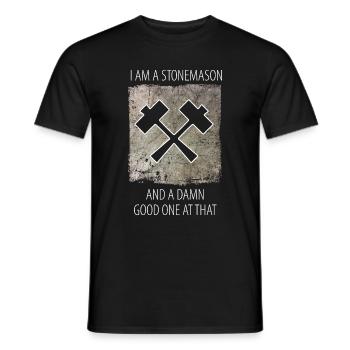 Stonemason Stone Sculptor Saying - Men's T-Shirt - black - Front - AI Model Male 178 light (178cm)