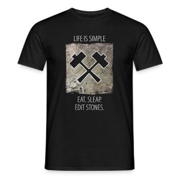 Stonemason Stone Sculptor Saying - Men's T-Shirt - black - Front - AI Model Male 178 light (178cm)
