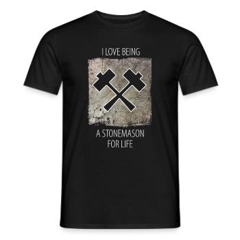 Stonemason Stone Sculptor Saying - Men's T-Shirt - black - Front - AI Model Male 178 light (178cm)