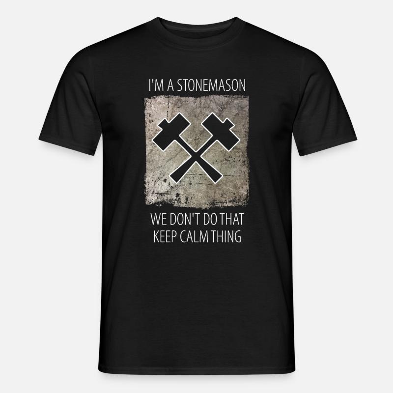 Steinmetz Steinbildhauer Spruch - Männer T-Shirt - Schwarz