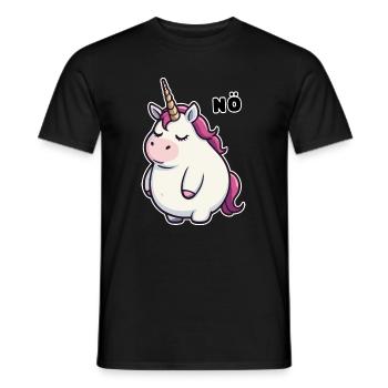 Witziges Einhorn Nö - Männer T-Shirt - Schwarz - Vorne - AI Model Male 178 light (178cm)