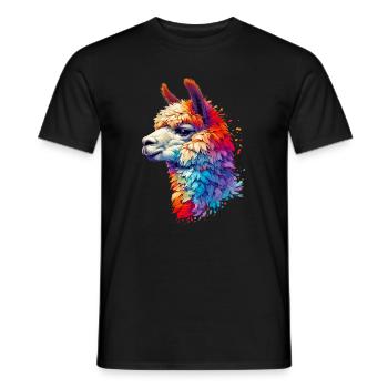 Alpaca - Men's T-Shirt - black - Front - AI Model Male 178 light (178cm)