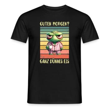 Schildkröte Morgenmuffel - Männer T-Shirt - Schwarz - Vorne - AI Model Male 178 light (178cm)