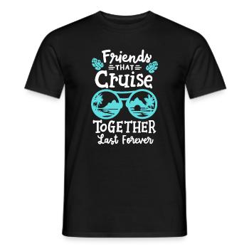 Kreuzfahrturlaub mit Freunden - Männer T-Shirt - Schwarz - Vorne - AI Model Male 178 light (178cm)