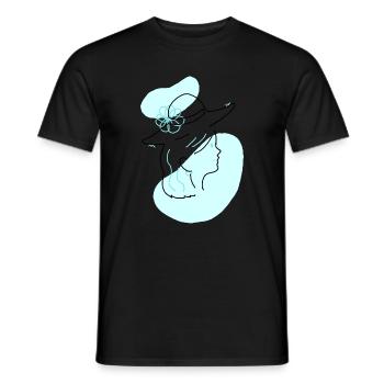 fille plage coloré - T-shirt homme - noir - Devant - AI Model Male 178 light (178cm)