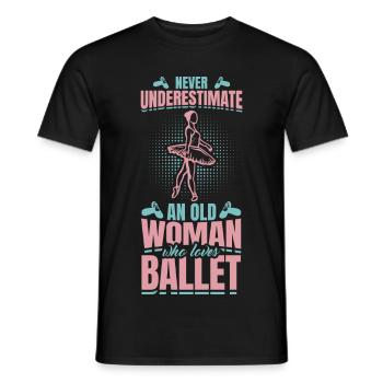 Never Underestimate An Old Ballet Dancer - Men's T-Shirt - black - Front - AI Model Male 178 light (178cm)