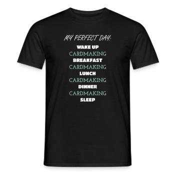 Daily Cardmaking Routine Design - Men's T-Shirt - black - Front - AI Model Male 178 light (178cm)