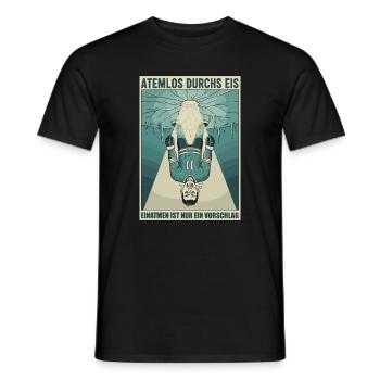 Atemlos durchs Eis - Männer T-Shirt - Schwarz - Vorne - AI Model Male 178 light (178cm)