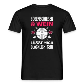I go archery - Men's T-Shirt - black - Front - AI Model Male 178 light (178cm)