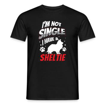 Sheltie n’est pas un seul chien de berger Shetland - T-shirt homme - noir - Devant - AI Model Male 178 light (178cm)
