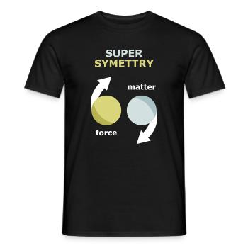 Théorie de la super symétrie - T-shirt homme - noir - Devant - AI Model Male 178 light (178cm)