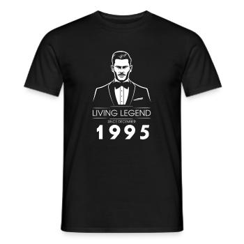 30th Birthday Living Legend (GENT) since 12/1995 - Men's T-Shirt - black - Front - AI Model Male 178 light (178cm)