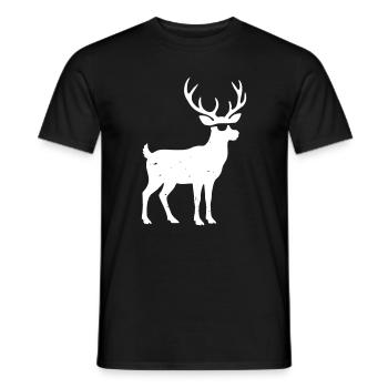 Cool Reindeer Sunglasses Christmas Vector - Men's T-Shirt - black - Front - AI Model Male 178 light (178cm)