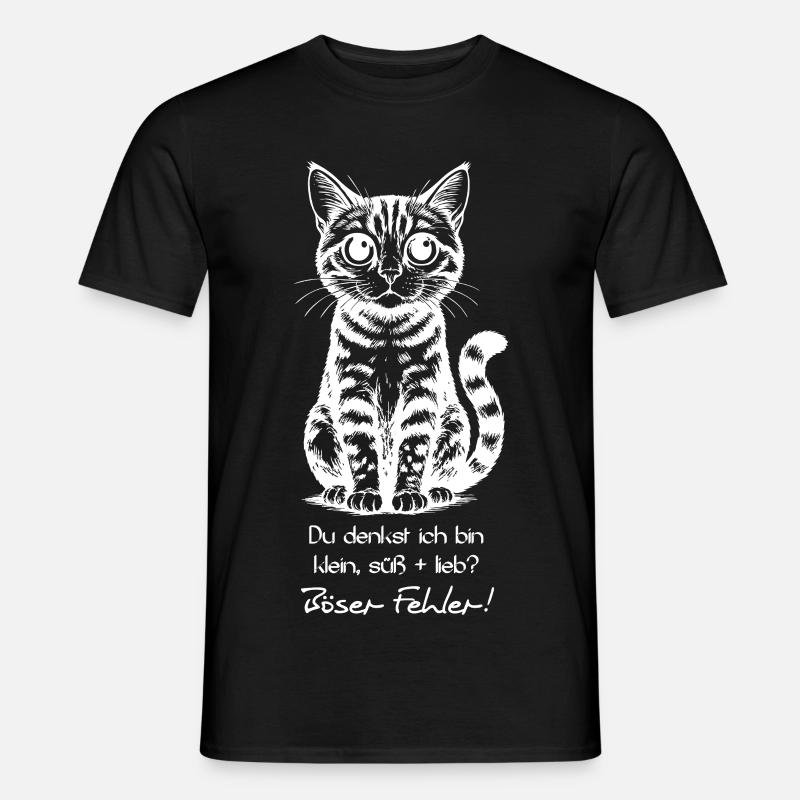Du denkst ich bin klein, süß und lieb? - Männer T-Shirt - Schwarz
