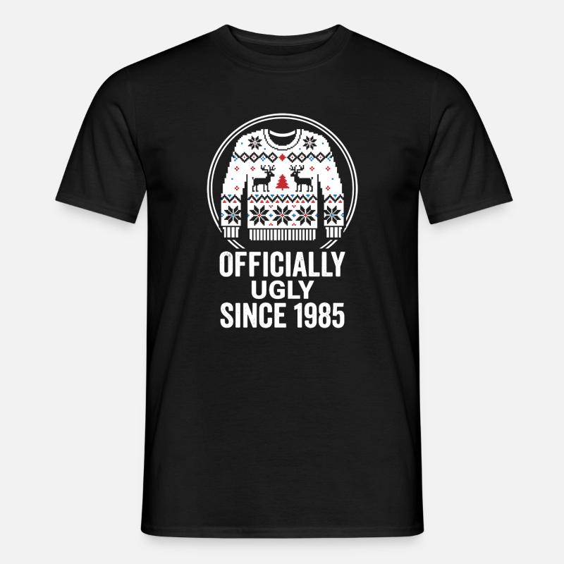 Offiziell Ugly 1985 Weihnachtspullover - Männer T-Shirt - Schwarz