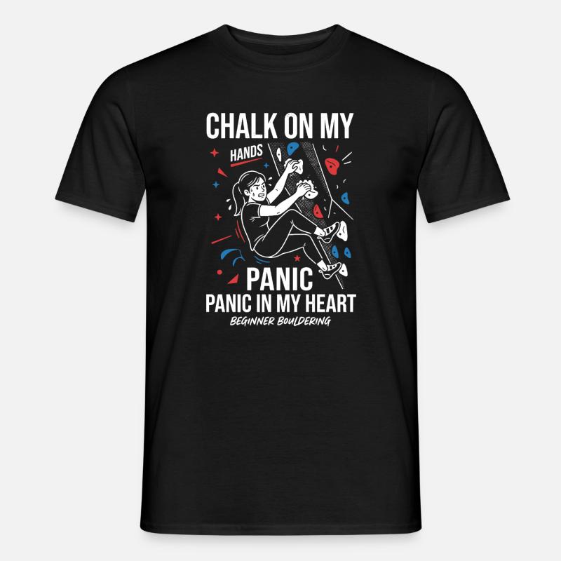Kreide an den Händen - Männer T-Shirt - Schwarz