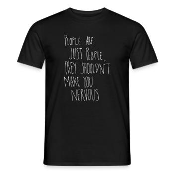 Les gens sont juste des gens, ils ne devraient pas te forcer... - T-shirt homme - noir - Devant - AI Model Male 178 light (178cm)