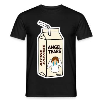 Angel Tears Karton - Männer T-Shirt - Schwarz - Vorne - AI Model Male 178 light (178cm)