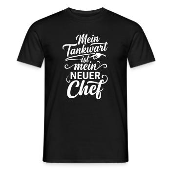 Mein Tankwart ist mein neuer Chef Spruch - Männer T-Shirt - Schwarz - Vorne - AI Model Male 178 light (178cm)