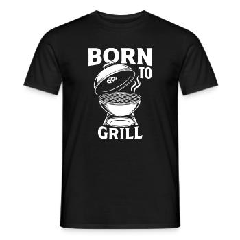 Né pour griller BBQ Grill Master Meat Cadeau - T-shirt homme - noir - Devant - AI Model Male 178 light (178cm)
