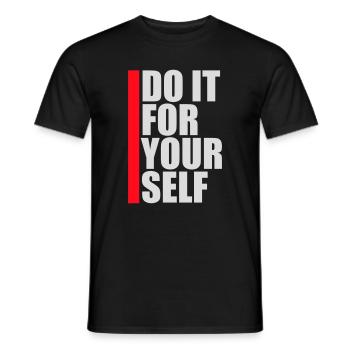Do It For Yourself Inspirational Self Love Quote - Men's T-Shirt - black - Front - AI Model Male 178 light (178cm)