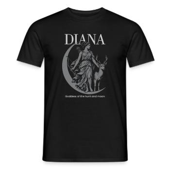 Déesse de la chasse au clair de lune de Diana - T-shirt homme - noir - Devant - AI Model Male 178 light (178cm)
