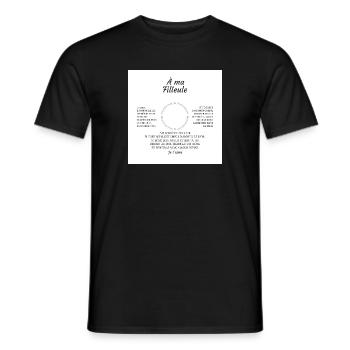 A Ma Filleule Un Jour Je Tournerai Les Derniere... - T-shirt homme - noir - Devant - AI Model Male 178 light (178cm)