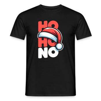 Ho Ho No Weihnachten - Männer T-Shirt - Schwarz - Vorne - AI Model Male 178 light (178cm)