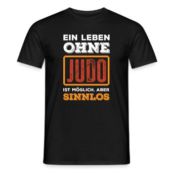 Ein Leben Ohne Judo Ist Möglich Aber Sinnlos - Männer T-Shirt - Schwarz - Vorne - AI Model Male 178 light (178cm)