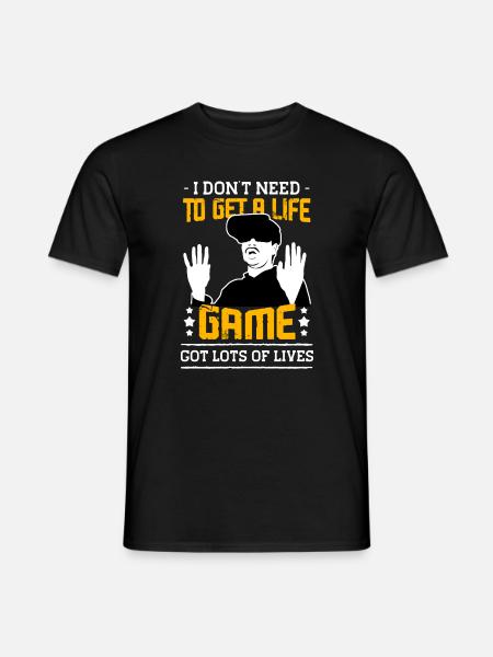 Game Got Plenty Lives Tee - Männer T-Shirt - Schwarz