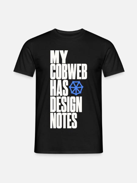 Spinnennetz – My Cobweb Has Design Notes - Männer T-Shirt - Schwarz