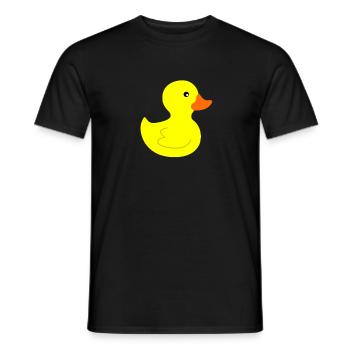 Yellow Duck Bathing Duck Squeaky Duck - Men's T-Shirt - black - Front - AI Model Male 178 light (178cm)