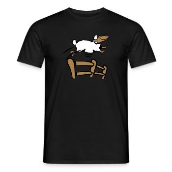 SCHAF springen Zaun - Männer T-Shirt - Schwarz - Vorne - AI Model Male 178 light (178cm)