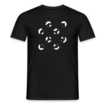 Illusion, necker Würfel, optische Täuschung,Würfel - Männer T-Shirt - Schwarz - Vorne - AI Model Male 178 light (178cm)