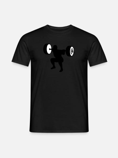weightlifting, weightlifter, weight lifter - Men's T-Shirt - black