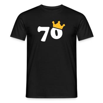 70 couronne 70 anniversaire 70 ans - T-shirt homme - noir - Devant - AI Model Male 178 light (178cm)