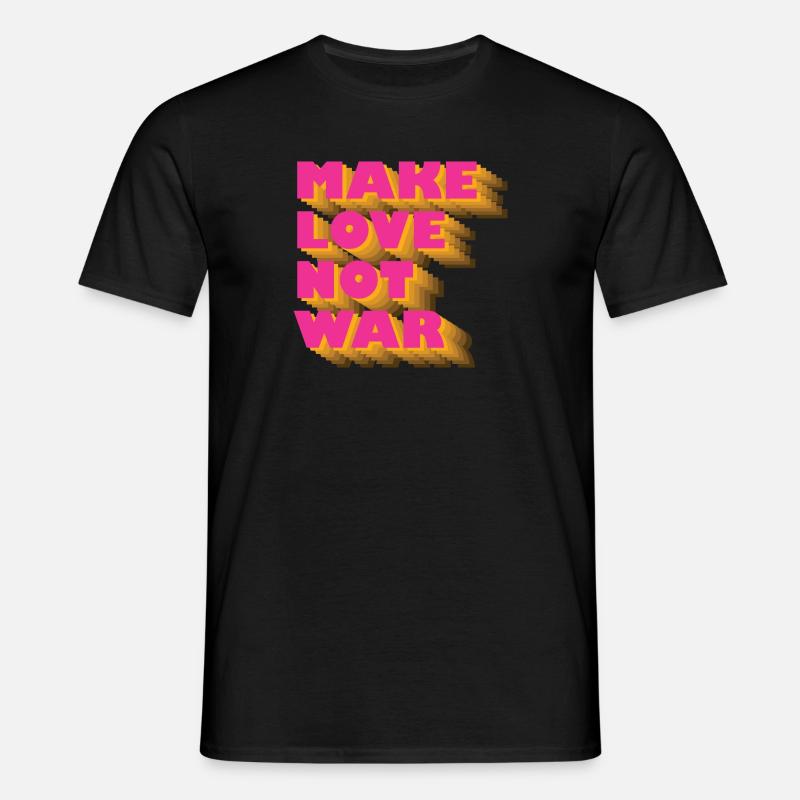 Make Love not War Tshirt schwarz - Männer T-Shirt - Schwarz
