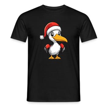 Pelikan Vogel Weihnachten - Männer T-Shirt - Schwarz - Vorne - AI Model Male 178 light (178cm)
