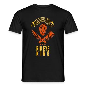 Rib Eye King - Men's T-Shirt - black - Front - AI Model Male 178 light (178cm)
