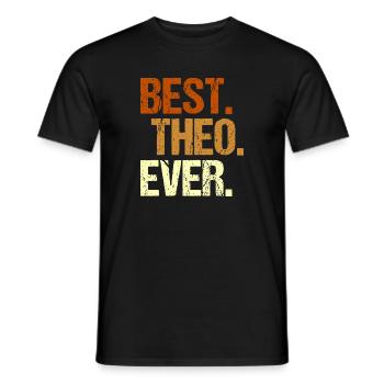 Theo - Men's T-Shirt - black - Front - AI Model Male 178 light (178cm)