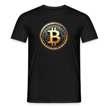 Digital Gold - The Bitcoin Network - Men's T-Shirt - black - Front - AI Model Male 178 light (178cm)