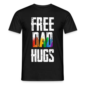 Câlins de papa gratuits - T-shirt homme - noir - Devant - AI Model Male 178 light (178cm)