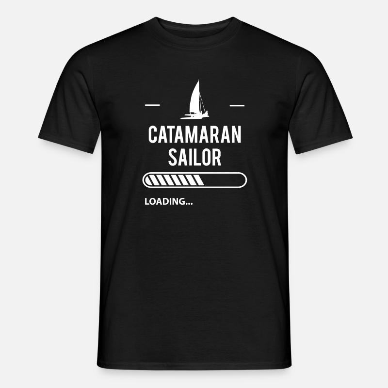 Catamaran Sailor Loading - T-shirt homme - noir