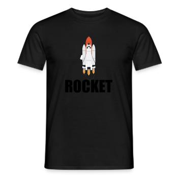 ROCKET - Men's T-Shirt - black - Front - AI Model Male 178 light (178cm)